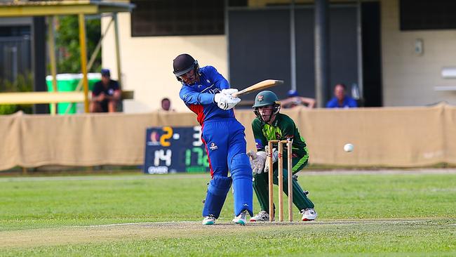 Pictured: Adam Trewin. Barron River v Rovers at Griffiths Park. Cricket Far North. Photo: Gyan-Reece Rocha