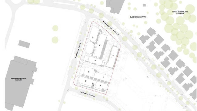 The new development is close to the Royal Queensland Golf Club and multimillion-dollar homes in Hamilton Northshore.