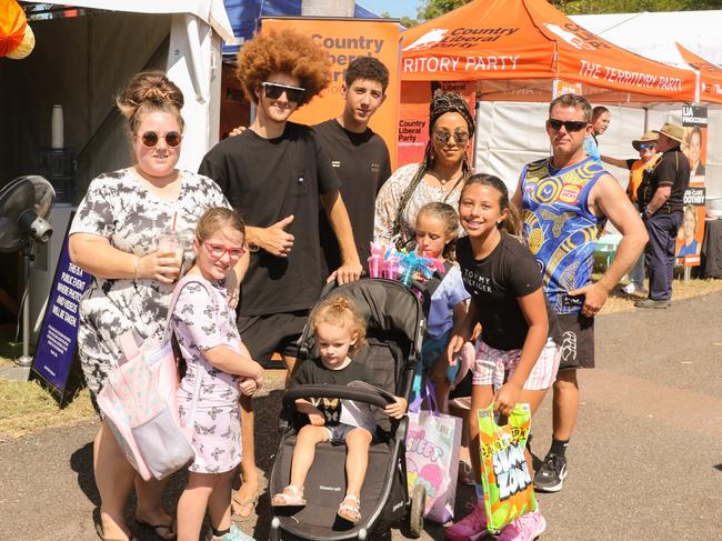 The Booth family enjoying day one of the Royal Darwin Show. Picture: Glenn Campbell