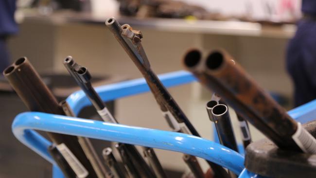 Amnesty rule No. 1: Do NOT take loaded weapons into police stations. Picture: NSW Police Media