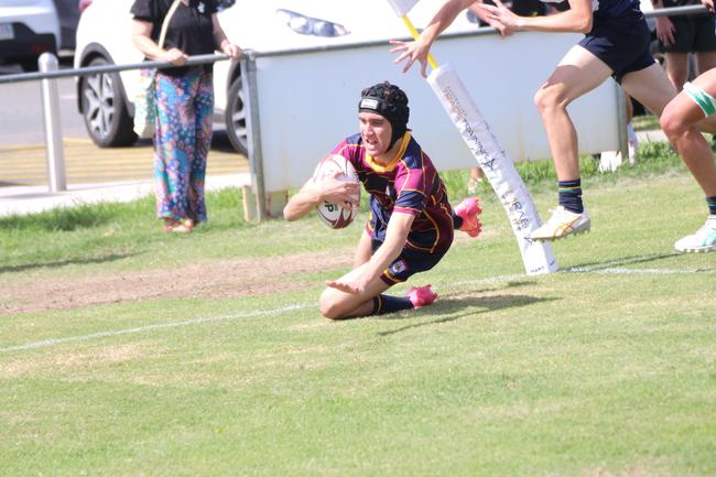 Ballymore Cup rugby action at the Albany Creek Brumbies Junior Rugby Union Club on Friday, April 12, 2024.