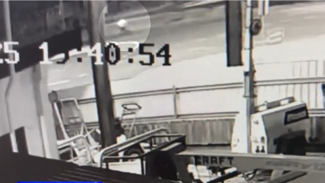 CCTV footage showed the cyclist shortly before the incident. Picture: 9News