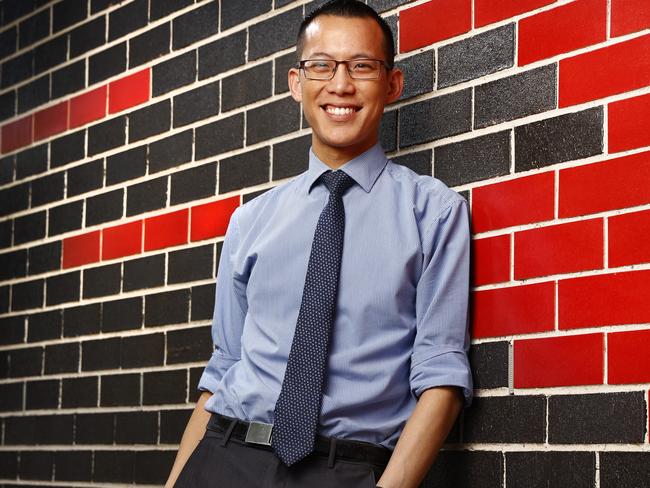 Eddie Woo is releasing his first fiction books, designed to help kids experience numbers and how they work through puzzles and solving mysteries. Picture: Richard Dobson