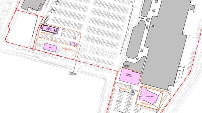 An aerial view of the proposed KFC, mycar, childcare centre and relocation of the V8 car wash. Picture: Liverpool Council