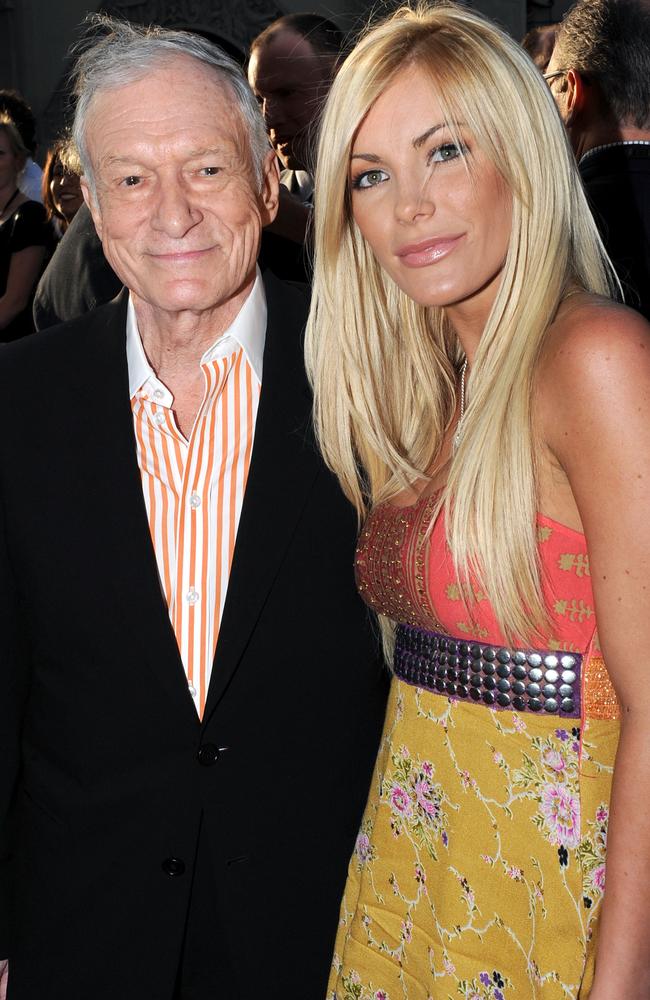 Hugh Hefner and Crystal Harris, pictured together in 2010.