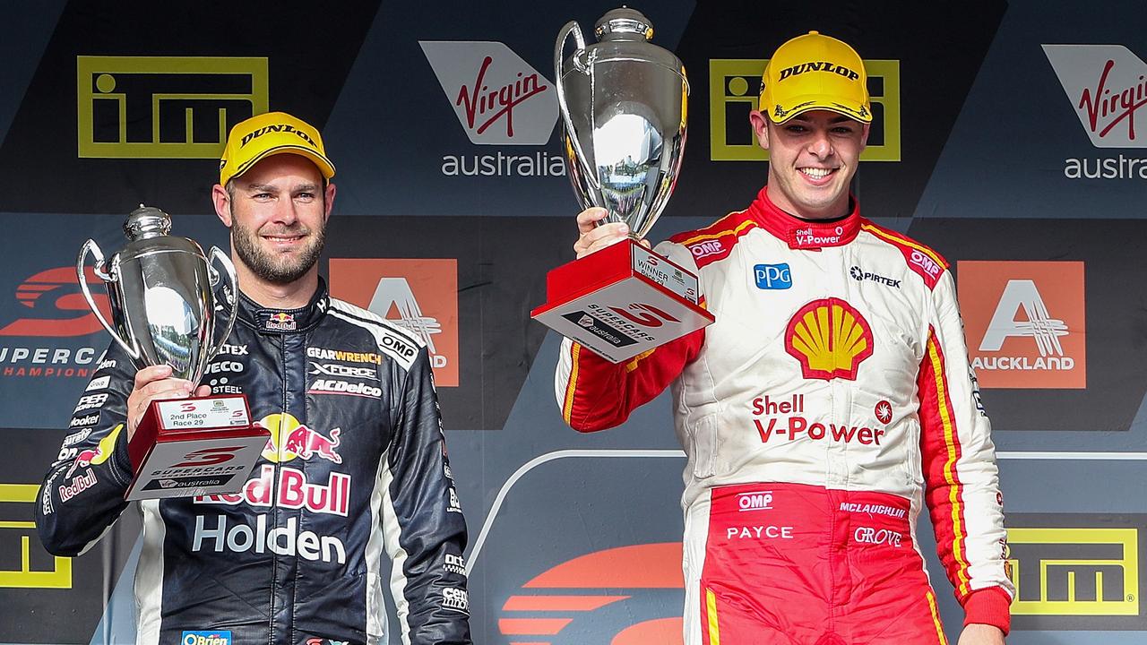 Shane van Gisbergen and Scott McLaughlin will battle it out for the championship this weekend.
