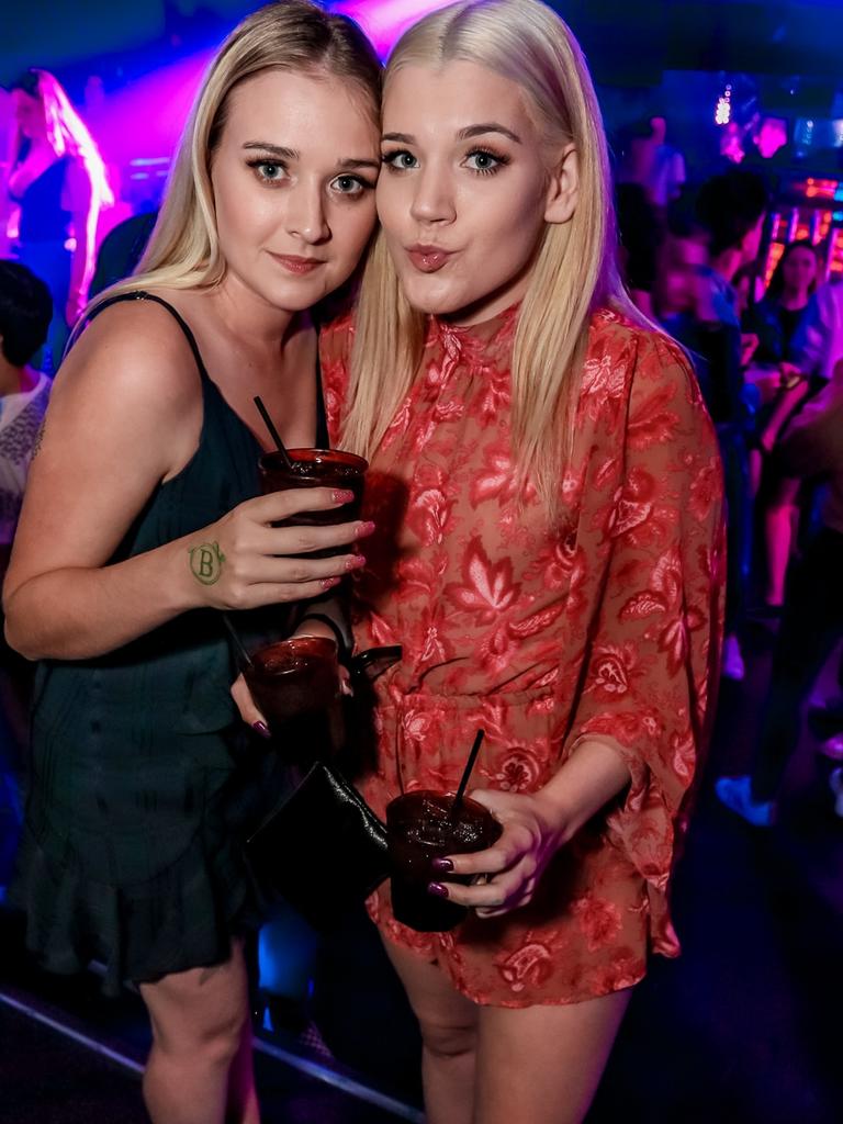 Danni Conley and Lily Darby have some drinks at Havana RnB Nightclub.