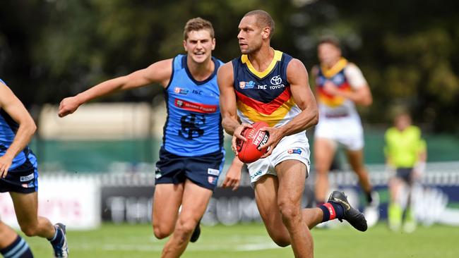 Adelaide’s Cam Ellis-Yolmen in action against Sturt in the SANFL. Picture: Tom Huntley