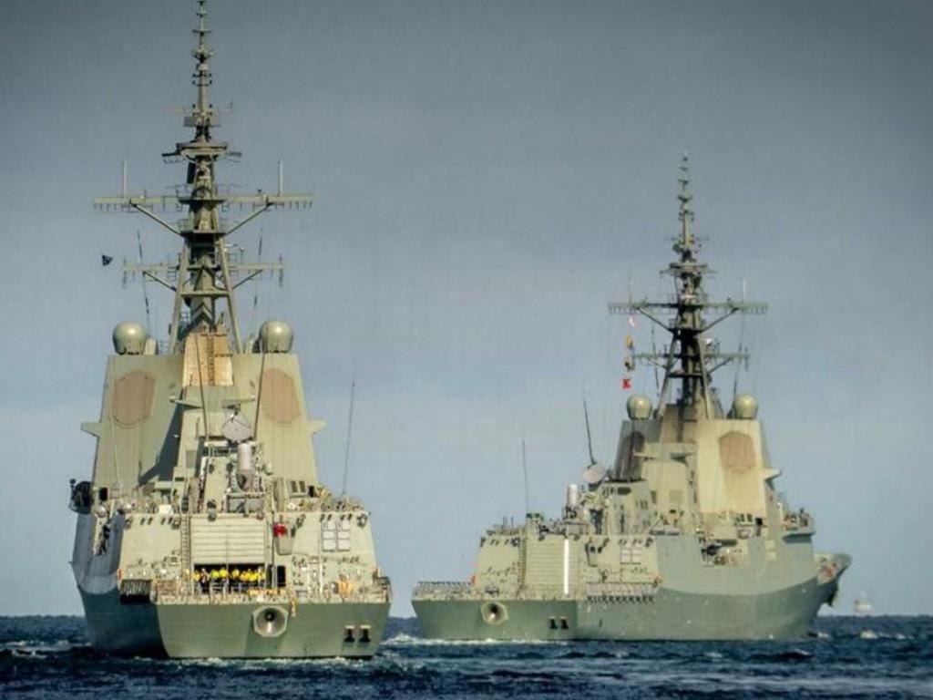 While they have been given the designation ‘destroyer’, Australia’s new dedicated air warfare vessels have the lesser firepower of frigates. Picture: ADF