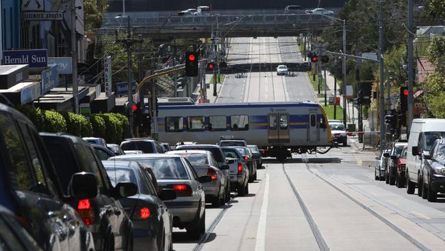 The Glenferrie Rd crossing. Picture: News Corp Australia