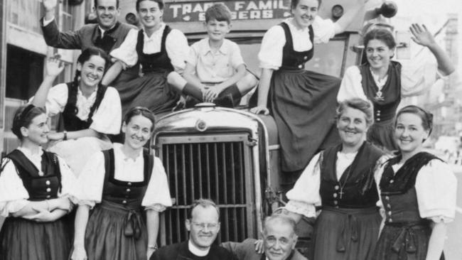 The Trapp Family Singers during a 1946 tour of America. Picture: Lindstrom Literary Management