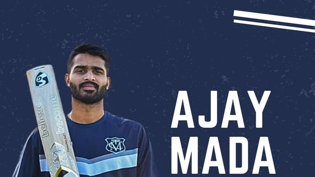 Ajay Mada has been one of the best players for Mount Clear in his first season with the club. Picture: Mount Clear Cricket Club.