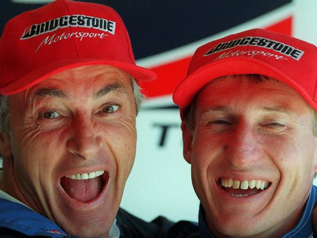 Peter Brock and Mark Skaife pictured in 1997.