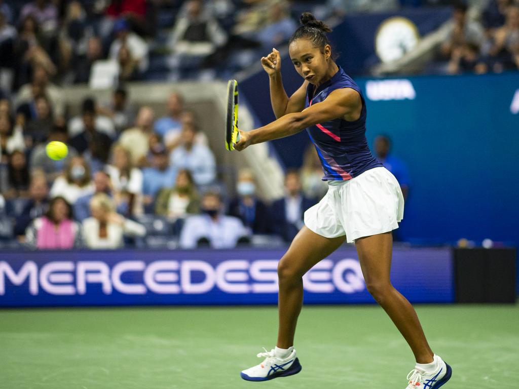 Leylah Fernandez knocked over Naomi Osaka and Angelique Kerber on her way to the US Open final. Picture: TPN/Getty Images