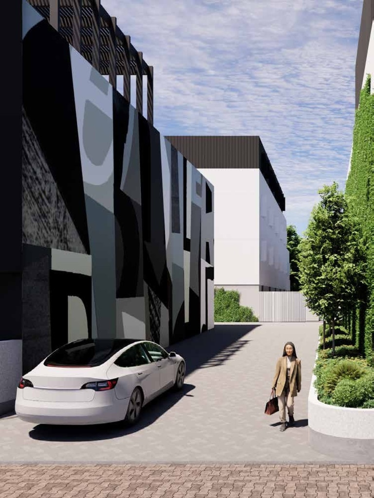 Artist impressions of a proposed 21-home townhouse development for Prospect Rd. Picture: AtelierBond