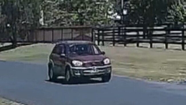 Police have released images of a vehicle of interest in relation to three suspicious fires in Castlereagh and Londonderry last December. The car is described as a maroon Toyota Rav 4. Picture: NSW Police Force.