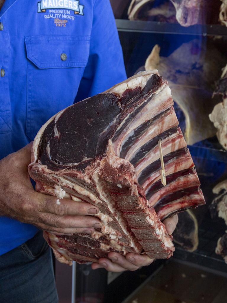 Dry-aged meat at Maugers. Picture: Jenifer Jagielski