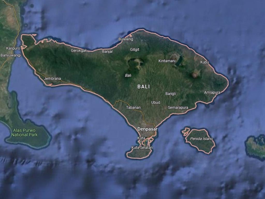 Thousands of tourism businesses and homes have been affected by a massive blackout in Bali. Picture: Google Maps