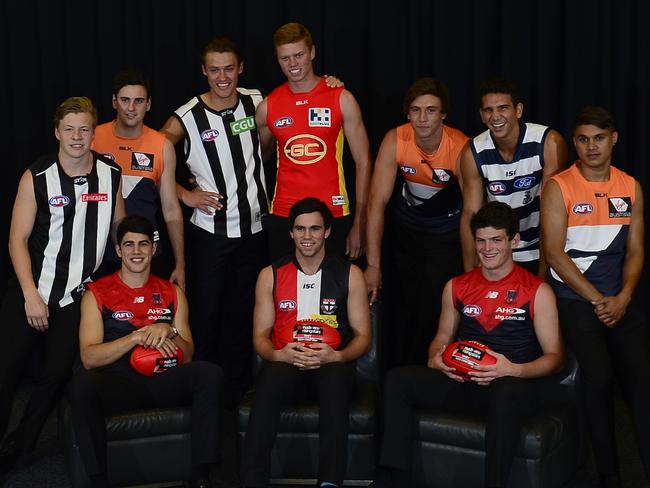 The top 10 picks from the 2014 AFL draft on the Gold Coast. Picture: Stephen Harman