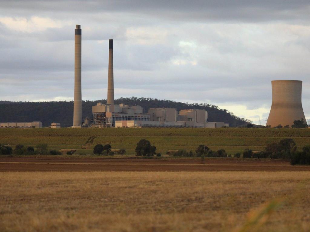 Callide Power Station following the explosion. Picture: Steve Vit