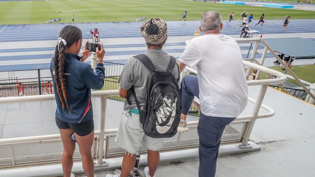 Action from the Queensland Athletics track and field championships at QSAC on Saturday March 15, 2025. Picture: Stephen Archer.