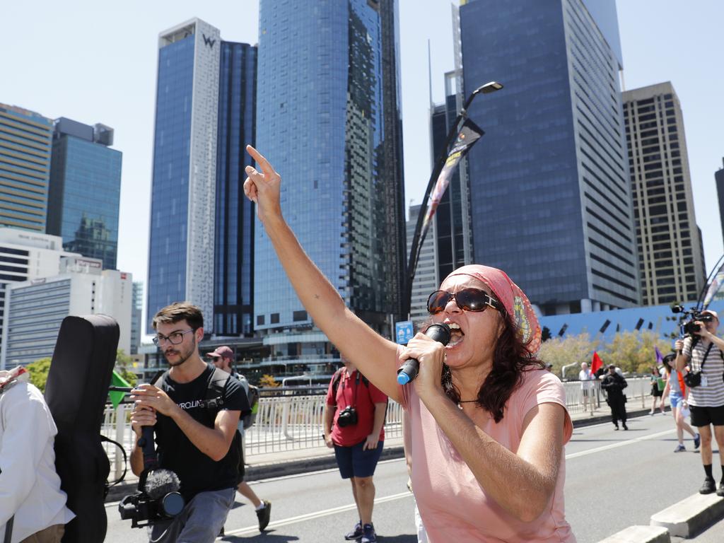 Extinction Rebellion ‘spring rebellion’ protests in Brisbane. Picture: Regi Varghese/AAP