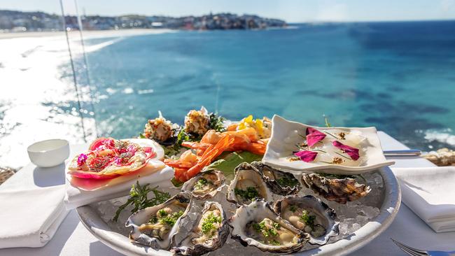 Beachside dining at Bondi Icebergs, Bondi Beach. Picture: Tourism Australia