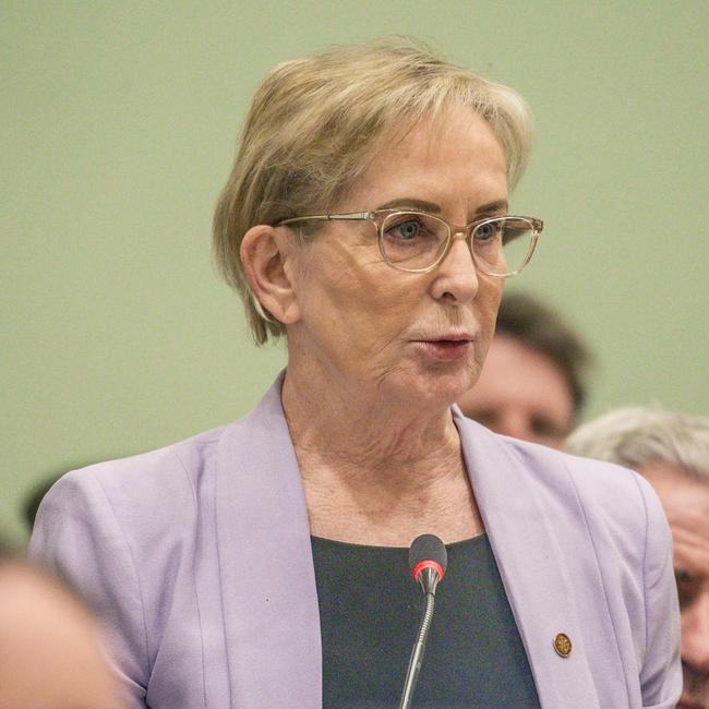 Member for Mudgeeraba Ros Bates MP during Question Time. Picture: Glenn Campbell