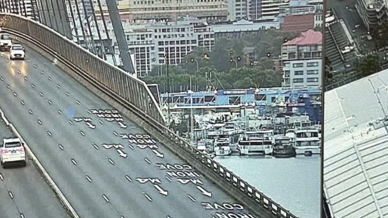 Signage was also added to the Anzac Bridge. Picture: 2GB