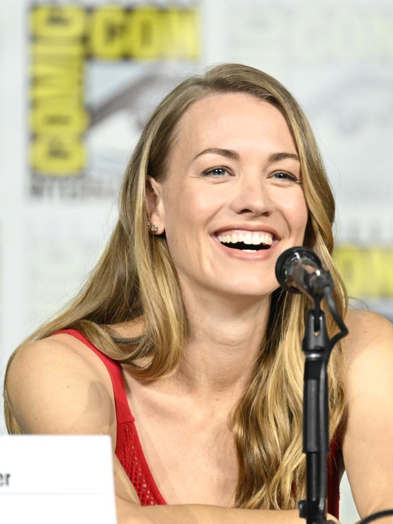 Yvonne Strahovski says she enjoys bringing her family with her during filming. Picture: Griffin Nagel/Peacock