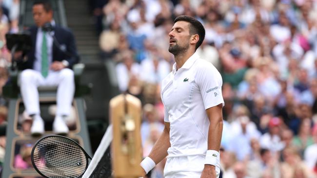 LONDON, ENGLAND - JULY 14: Djokovic was downed in straight sets.