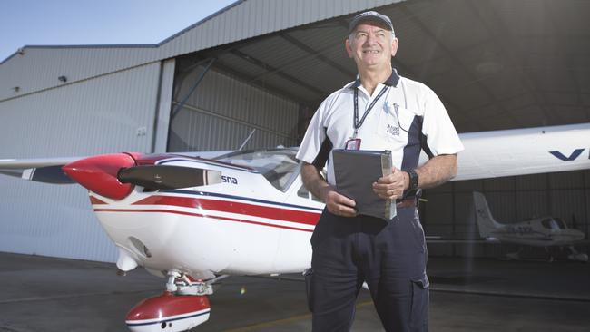 Allen Hilton, 67, has clocked up 242 volunteer flights for Angel Flight in his Cessna Cardinal. Picture: Melvyn Knipe