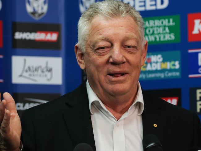 SYDNEY, AUSTRALIA : NewsWire Photos - SEPTEMBER 10 2024; Canterbury GM of football Phil Gould addresses media in a press conference at Belmore Sportsground this morning at 11am to discuss the Josh Addo-Carr cocaine scandal. Picture: NewsWire / Gaye Gerard