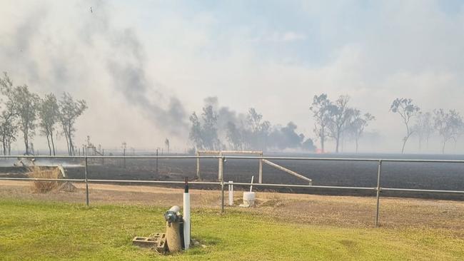 The fast moving fire has ripped through farming and grassland fanned by strong winds. Photo: Chris Ericson (Facebook)