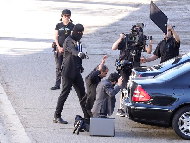 Chris Hemsworth on set. Picture: Dsanchez/CPR / BACKGRID