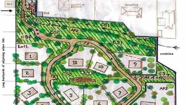 SEPARATE: Concept plan for sustainable sub-division that is proposed in Maclean. This subdivision would have composting toilets, self reliant water systems and solar panels. Picture: Clarence Valley Council