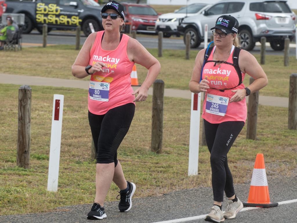 Jaimi-Lee Dunmall and Nicole Struckel at Mackay Marina Run Sunday 4 June 2023 Picture: Michaela Harlow
