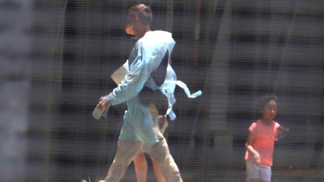 Evacuees who arrived from China's Wuhan city are seen in the Christmas Island Australian Immigration Detention Centre Picture: AAP