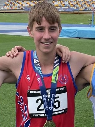 Cedar Johnson after his QRSS 3000m win two weeks ago.