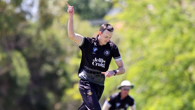 VSDCA: Louis Cameron of Brunswick claims a wicket. Picture: George Sal