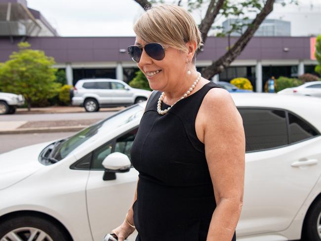 Suzi Milgate faces the Darwin Local Court after an alleged attack on Chief Minister Natasha Fyles at the Nightcliff Markets in September. Picture: Pema Tamang Pakhrin