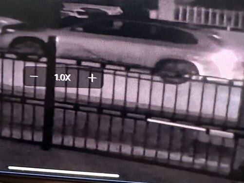 CCTV footage of a car outside the home. Picture: Supplied