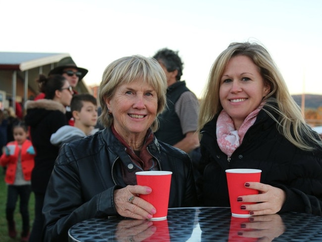 Mia and Shanie McIntyre from the Sunshine Coast in Killarney last Saturday for the Bonfire and Fire drum Night on Saturday, July 24, 2016.