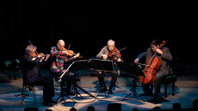 Kronos Quartet, from left, David Harrington, John Sherba, Hank Dutt, and Paul Wiancko. Picture: Allie Foraker