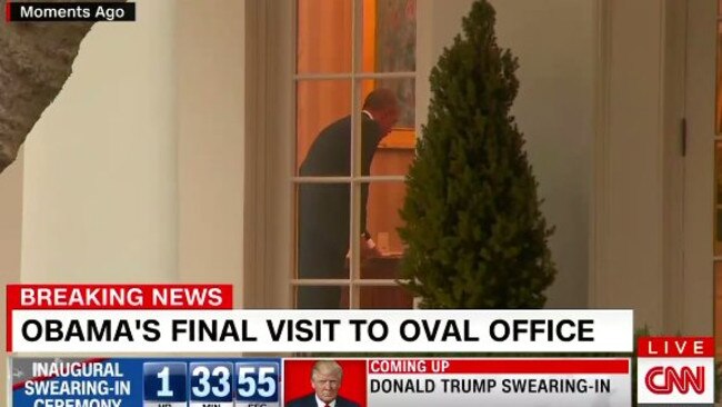 A screengrab from the CNN footage.
