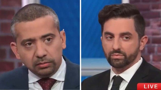 Journalist Mehdi Hasan and Ryan Girdusky on the CNN panel show.