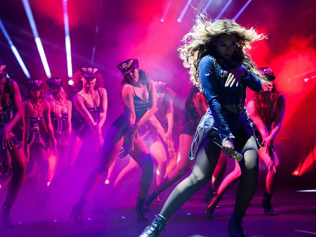 Dancing queen ... Beyonce takes to the stage in Atlanta last month. Picture: AP