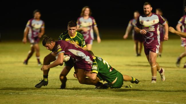 19/04/2023 - Ben Buczma scored twice for the Isis Devils as they remained undefeated in the Northern Districts Rugby League. Picture: robertrefern.fotomerchant.com