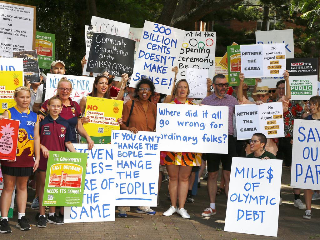 Persistent community opposition to a new Brisbane stadium was ignored by the state government. Picture: NewsWire / Tertius Pickard