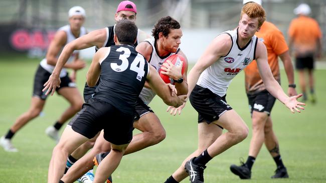 Steven Motlop break at training on January, 18. Picture: AAP Image/Dean Martin